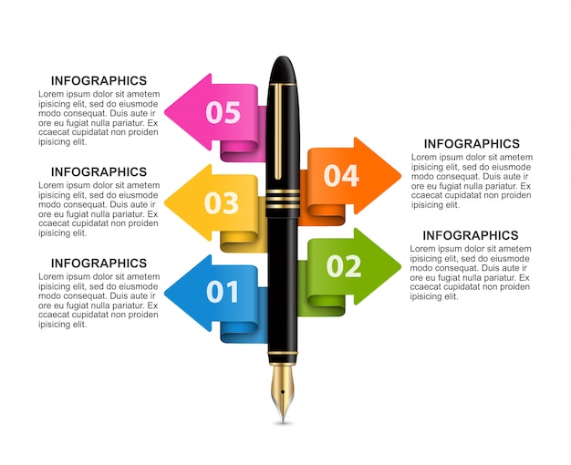 Plantilla de infografías de negocios.