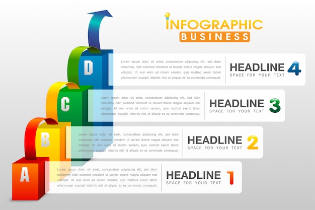 Plantilla de infografías de negocios