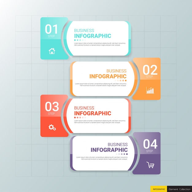 Plantilla de infografías de negocios.