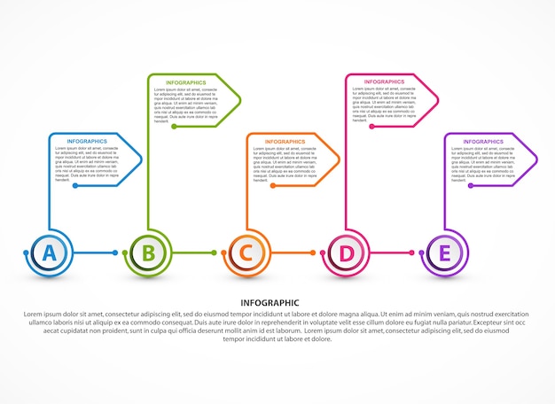 Plantilla de infografías de opciones abstractas.