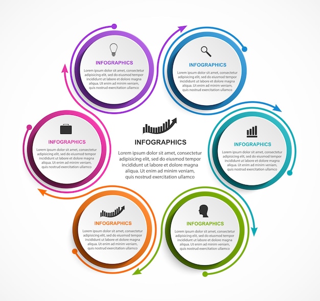 Plantilla de infografías de opciones abstractas.