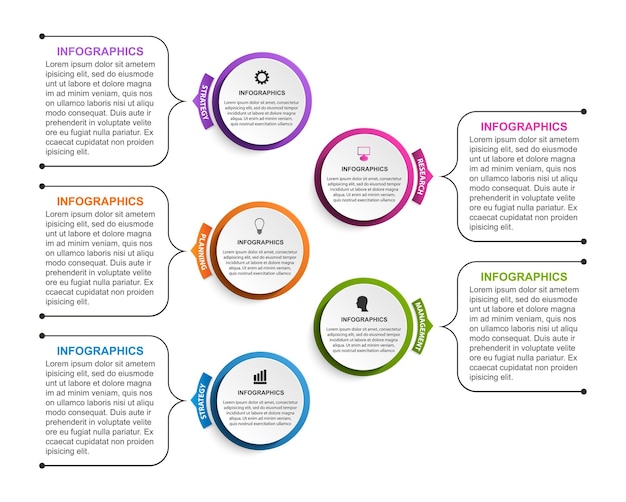 Plantilla de infografías de opciones abstractas