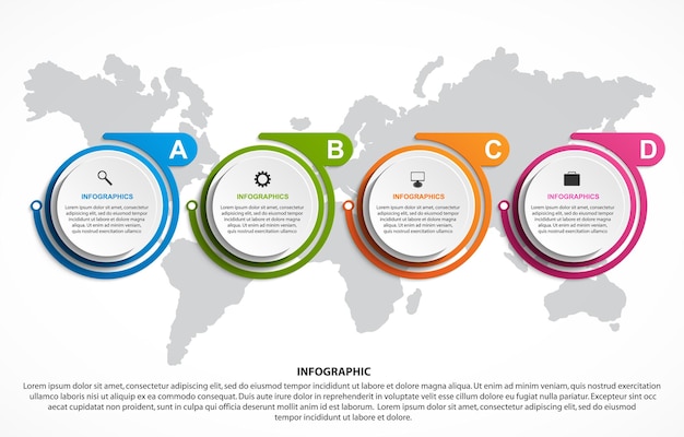 Plantilla de infografías de opciones abstractas