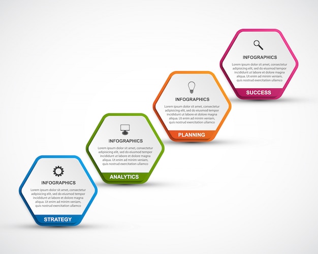 Plantilla de infografías de opciones abstractas.