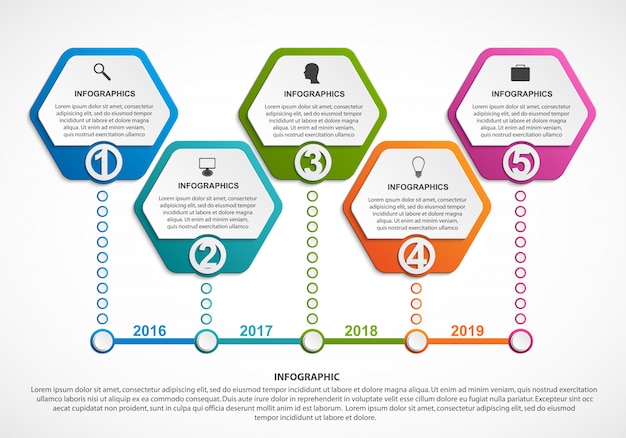 Plantilla de infografías de opciones abstractas.