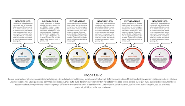 Plantilla de infografías de opciones.