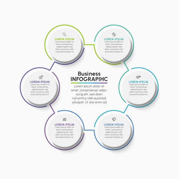 Plantilla infográfica de círculo empresarial