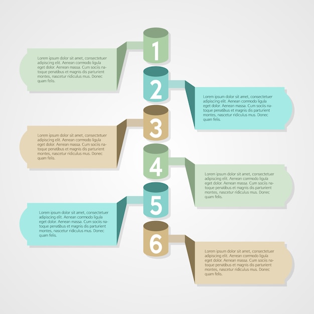 Vector plantilla infográfica coloreada