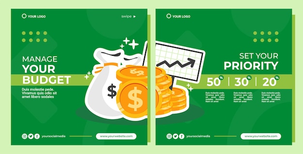 Vector plantilla infográfica de dinero y finanzas