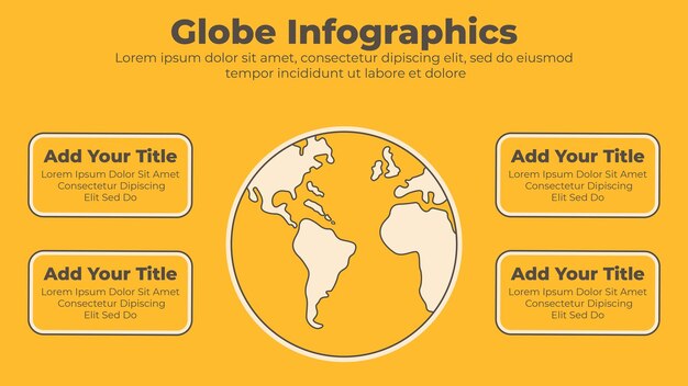 Plantilla infográfica de globo terráqueo