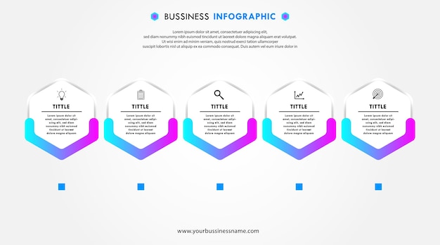 Plantilla infográfica moderna Diseño vectorial