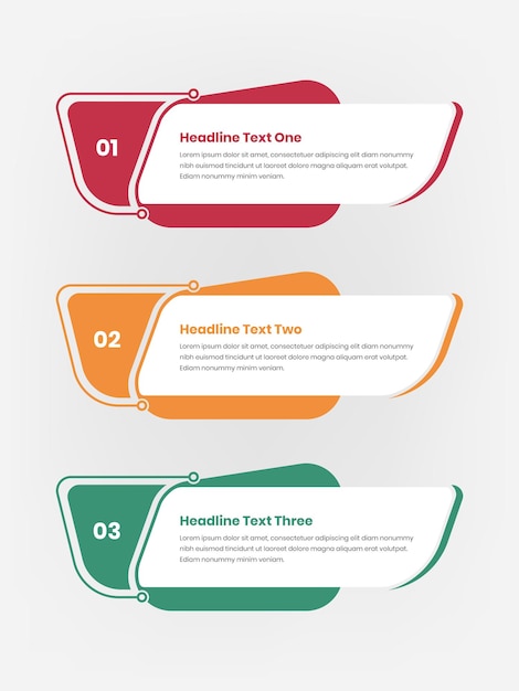 Plantilla infográfica de pasos mínimos estilo cuchillo para presentación de texto y datos