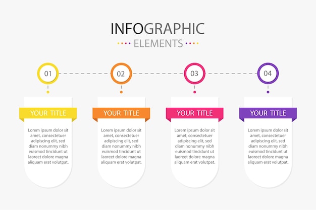 Plantilla infográfica de presentación empresarial con opciones de ilustración de diseño Elementos infográficos