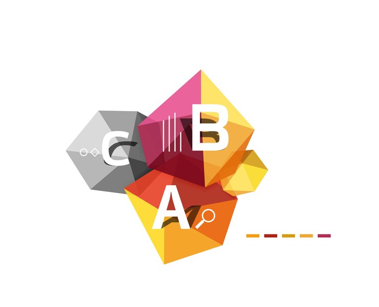 Vector plantilla infográfica de triángulo abstracto de baja poli fondo vectorial para opciones de número de diagrama de diseño de flujo de trabajo o diseño web