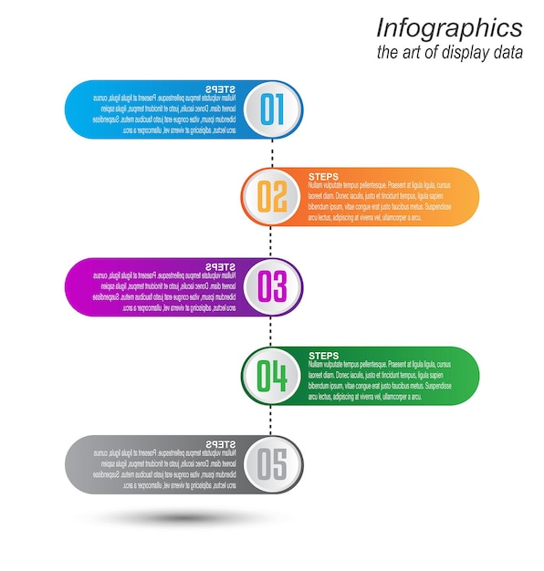 Plantilla infográfica para visualización y clasificación de datos modernos y estadísticas