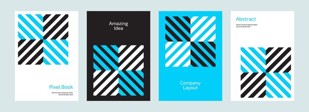 Plantilla de informe aislado Presentación creativa de negocios Diseño de folleto geométrico