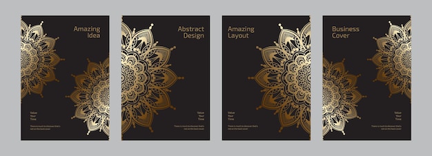 Plantilla de informe aislado Presentación empresarial creativa Diseño de folleto geométrico