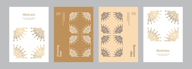 Plantilla de informe aislado Presentación empresarial creativa Diseño de folleto geométrico