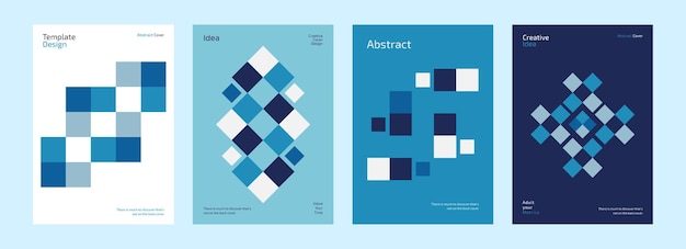 Plantilla de informe aislado Presentación de negocios creativa Diseño de folletos geométricos Flyers