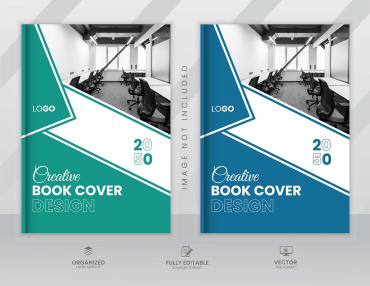 Plantilla de informe anual de diseño de portada de libro de negocios corporativos