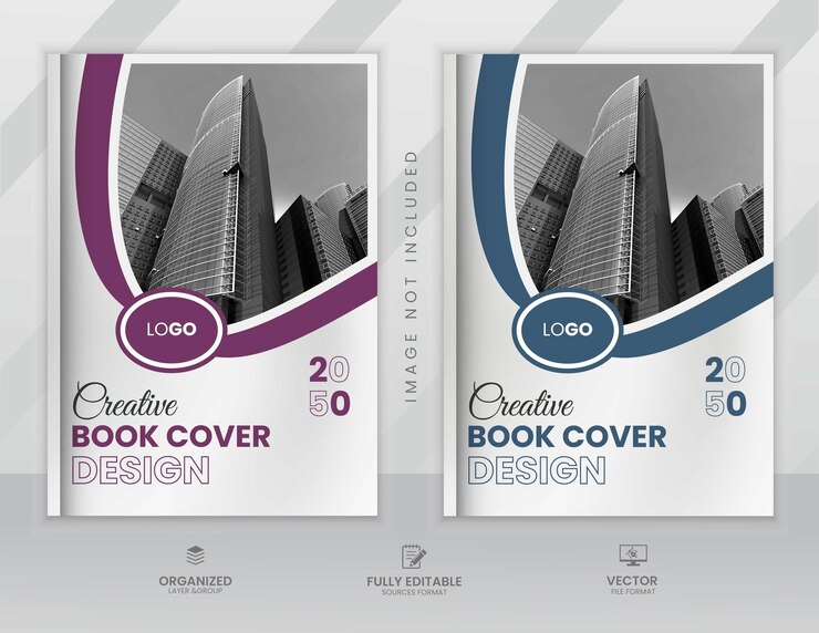Plantilla de informe anual de diseño de portada de libro de negocios corporativos