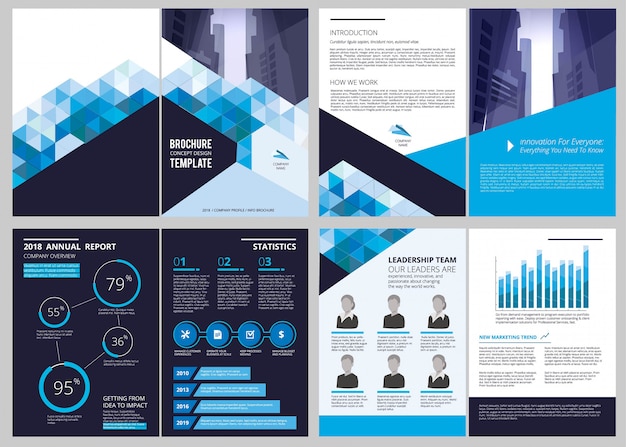 Plantilla de informe anual documento simple cubierta de revista financiera diseño de diseño de folleto comercial