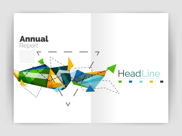 Plantilla de informe anual de fondo abstracto