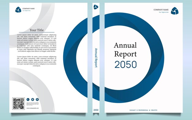 Vector plantilla de informe anual