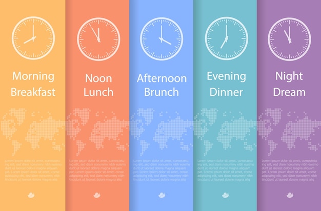 Plantilla de informe infográfico de línea de tiempo vectorial con rayas de papel e iconos