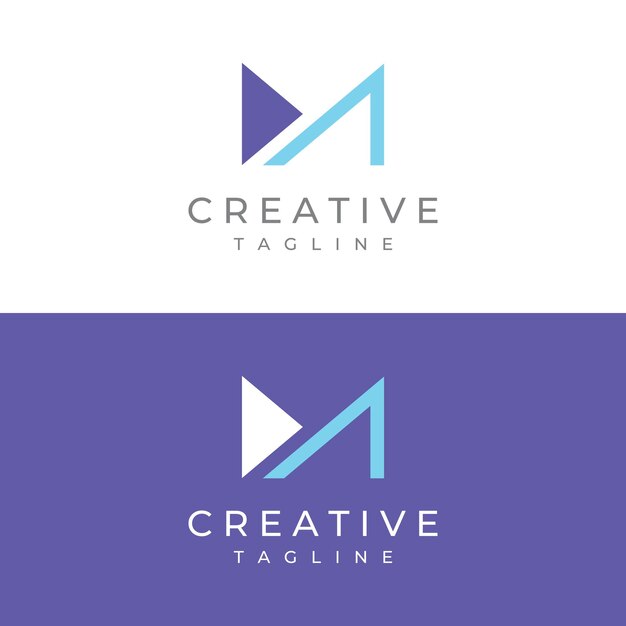 Plantilla inicial abstracta logo minimalista letra M elementSymbol de geometría moderna elegante única y lujosaDiseño de identidad empresarial corporativa