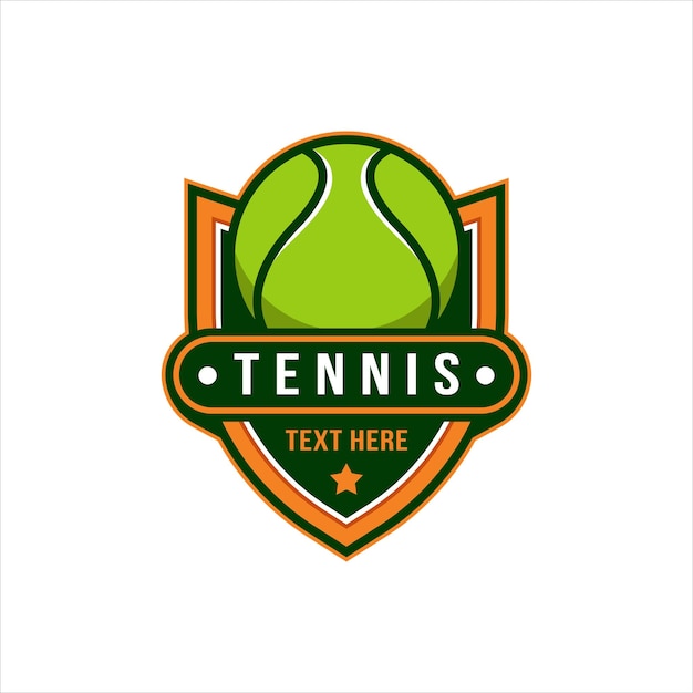 plantilla de la insignia del logotipo del tenis
