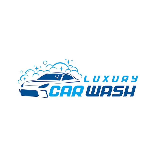 Plantilla de inspiración de vector de logotipo de lavado de coches