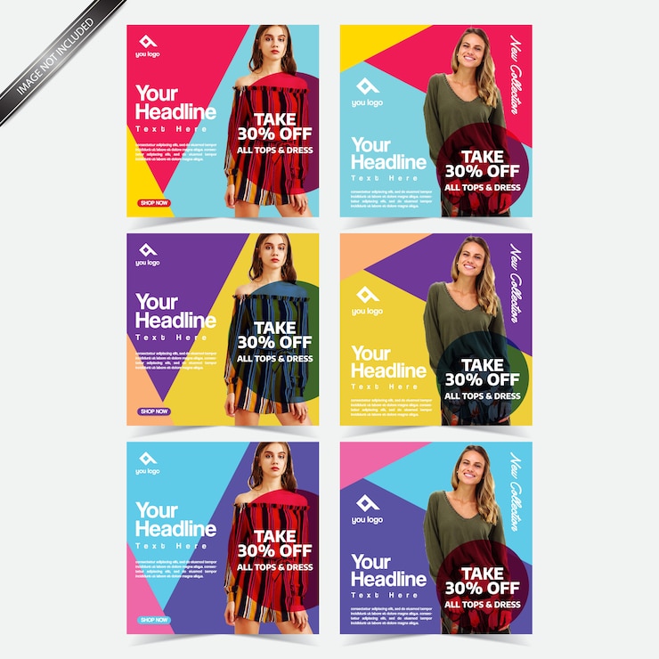 Vector plantilla de instagram para diseño de redes sociales