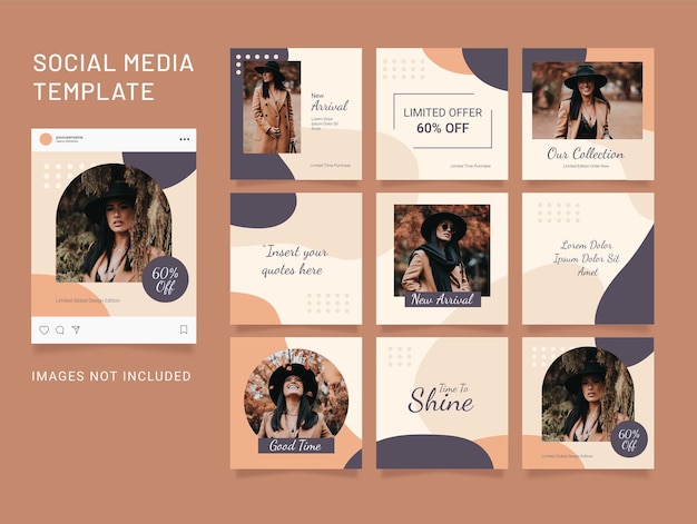 Plantilla Instagram Moda Mujer Puzzle Feed