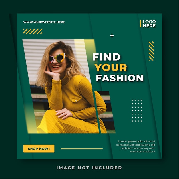 Plantilla de instagram de redes sociales cuadradas de venta de moda