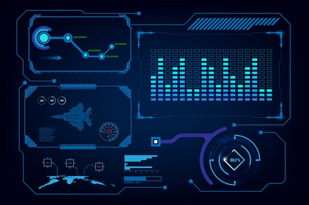 Plantilla de inteligencia artificial virtual de interfaz Hud gui