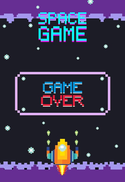 Plantilla de interfaz de usuario de juego espacial