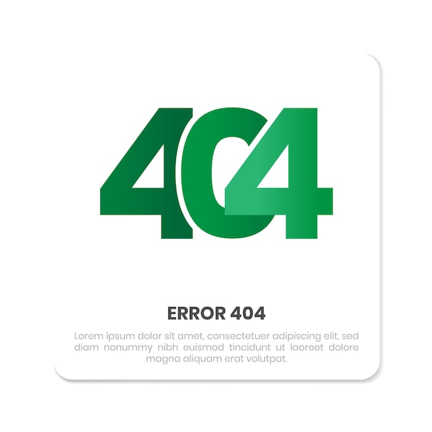 plantilla de interfaz de usuario de notificación de error 404 en Internet