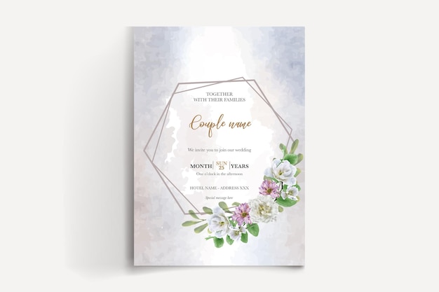 PLANTILLA DE INVITACIÓN FLORAL DE DESpedida de soltera