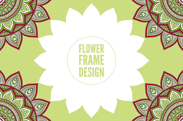 Plantilla de invitación de boda con diseño de mandala