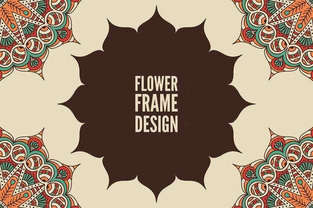 Plantilla de invitación de boda con diseño de mandala