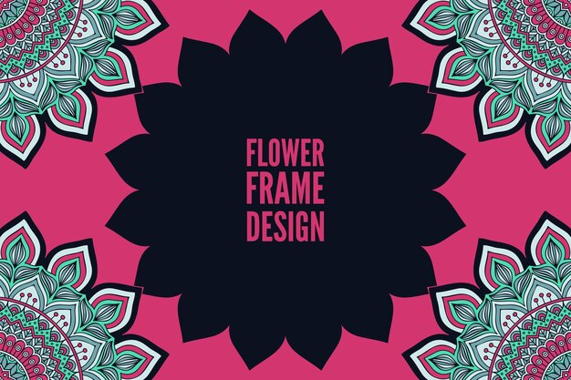 Plantilla de invitación de boda con diseño de mandala