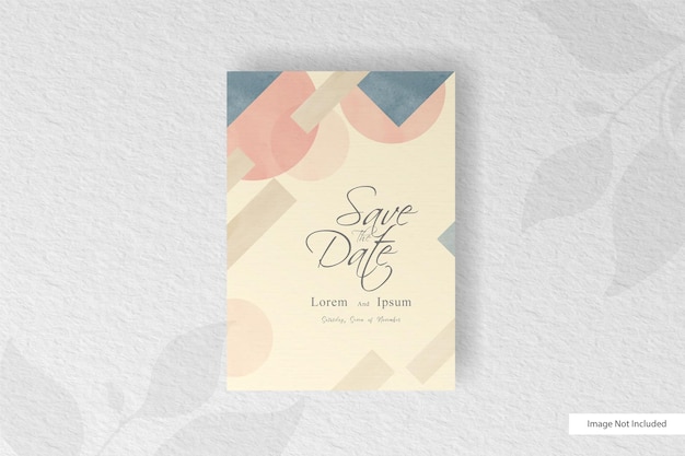 Vector plantilla de invitación de boda elegante con acuarela