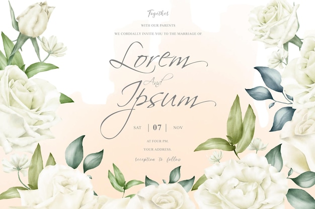 Plantilla de invitación de boda elegante