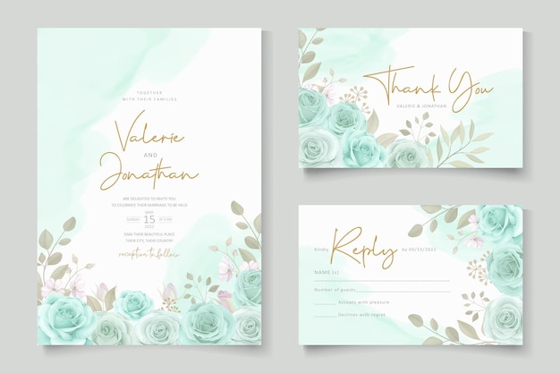 Plantilla de invitación de boda elegante