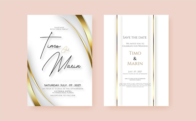 Plantilla de invitación de boda romántica