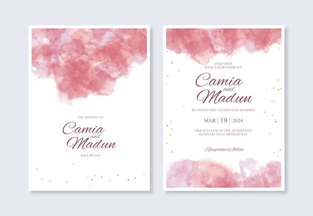 Plantilla de invitación de boda