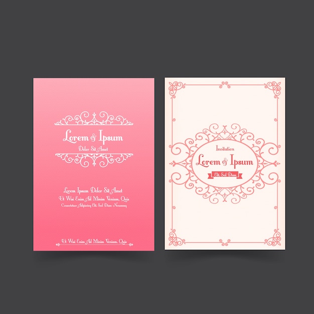 Plantilla de invitación de boda