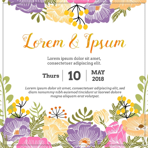 Plantilla de invitación de boda