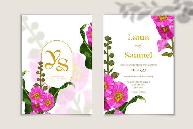 Plantilla de invitación de la boda